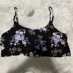 Floral Forever 21 cropped tank size small